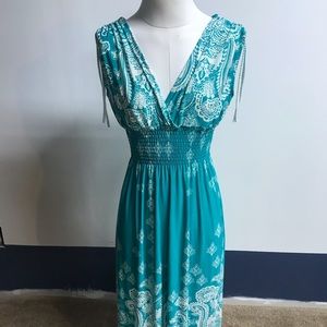 Plum Feathers Maxi Dress